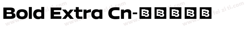 Bold Extra Cn字体转换